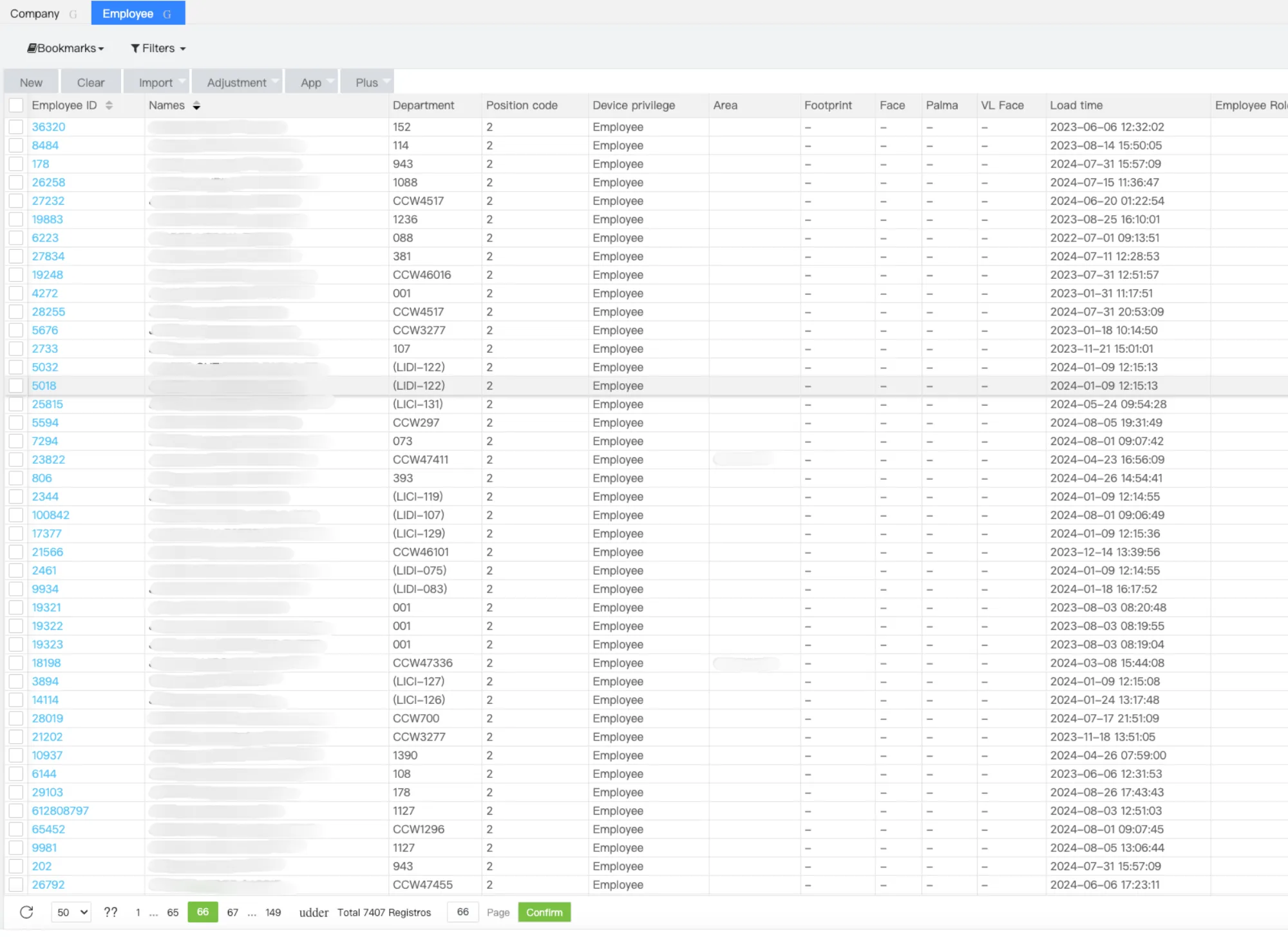 Figure 7: Example of exposed employee data