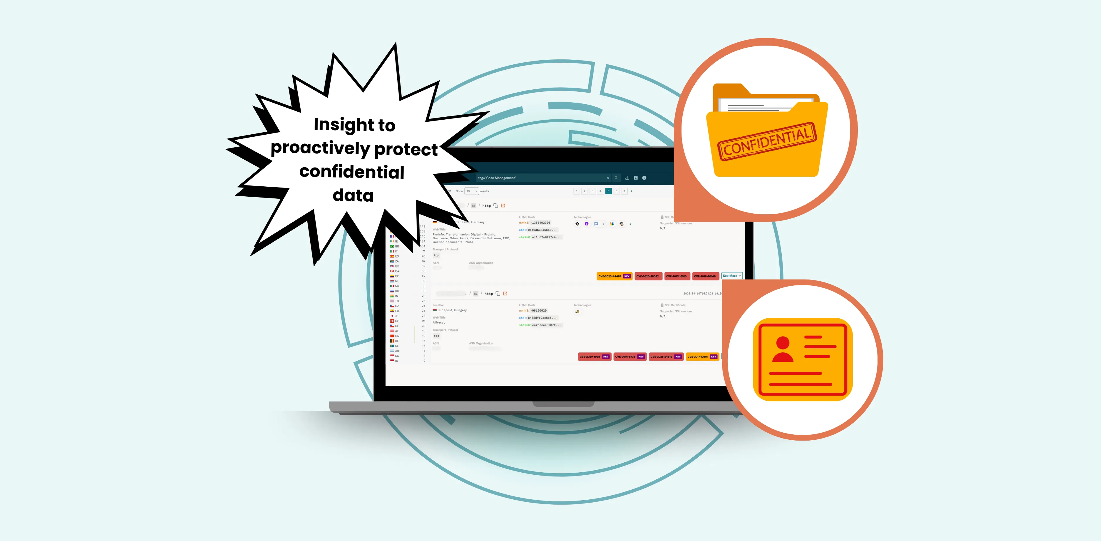 Device DNA feature finding: legal case file exposure through exposed document management systems