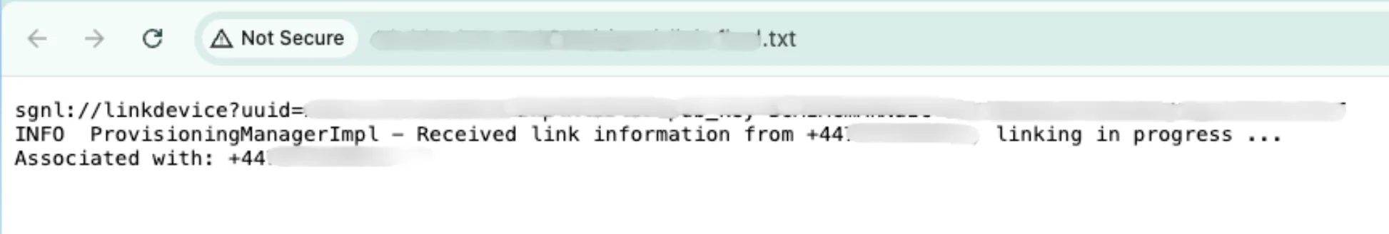 Figure 9: Exposed File Containing Sensitive Information