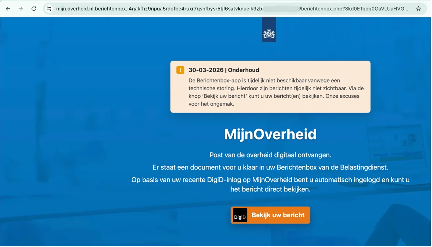 Figure 3: MijnOverheid Page (Source: Modat Magnify)