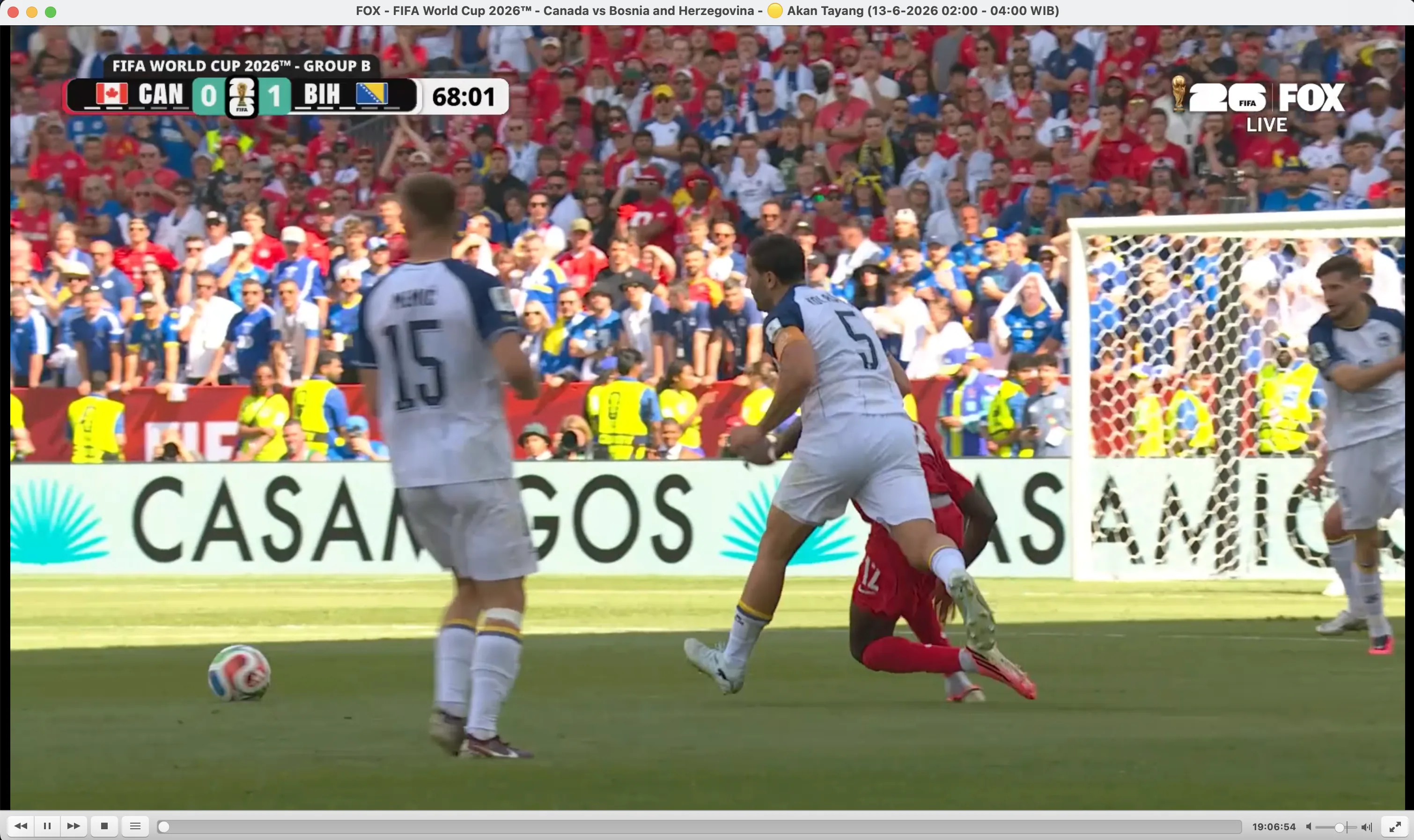 Live Stream of the FIFA World Cup game between Canada and Bosnia and Herzegovina