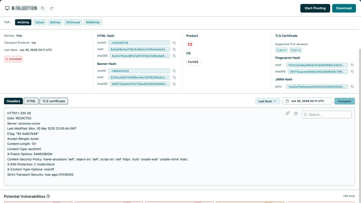 Detect Exploitable Infrastructure in Modat Magnify