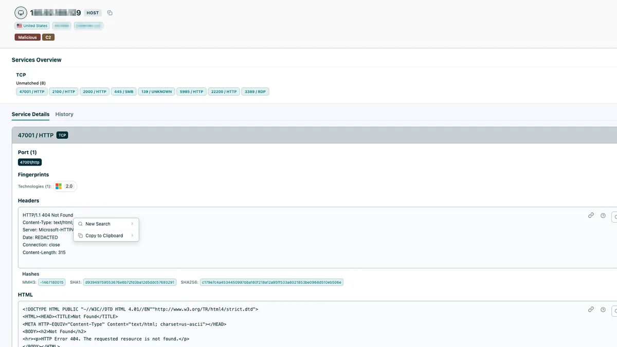 Infrastructure Context in Modat Magnify